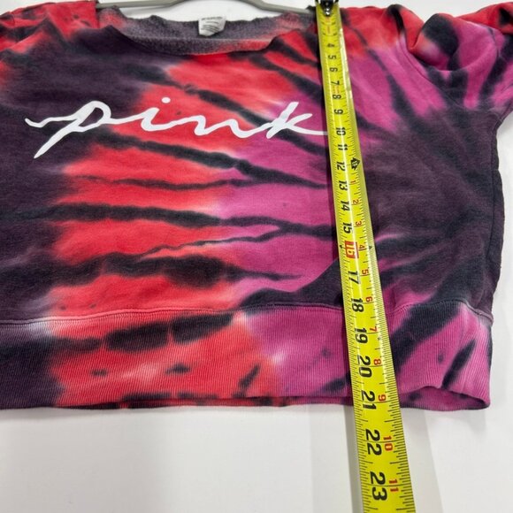 0354 Victoria’s Secret PINK Tie-Dye Crewneck Sweatshirt athleisure Y2K look - Picture 5 of 7